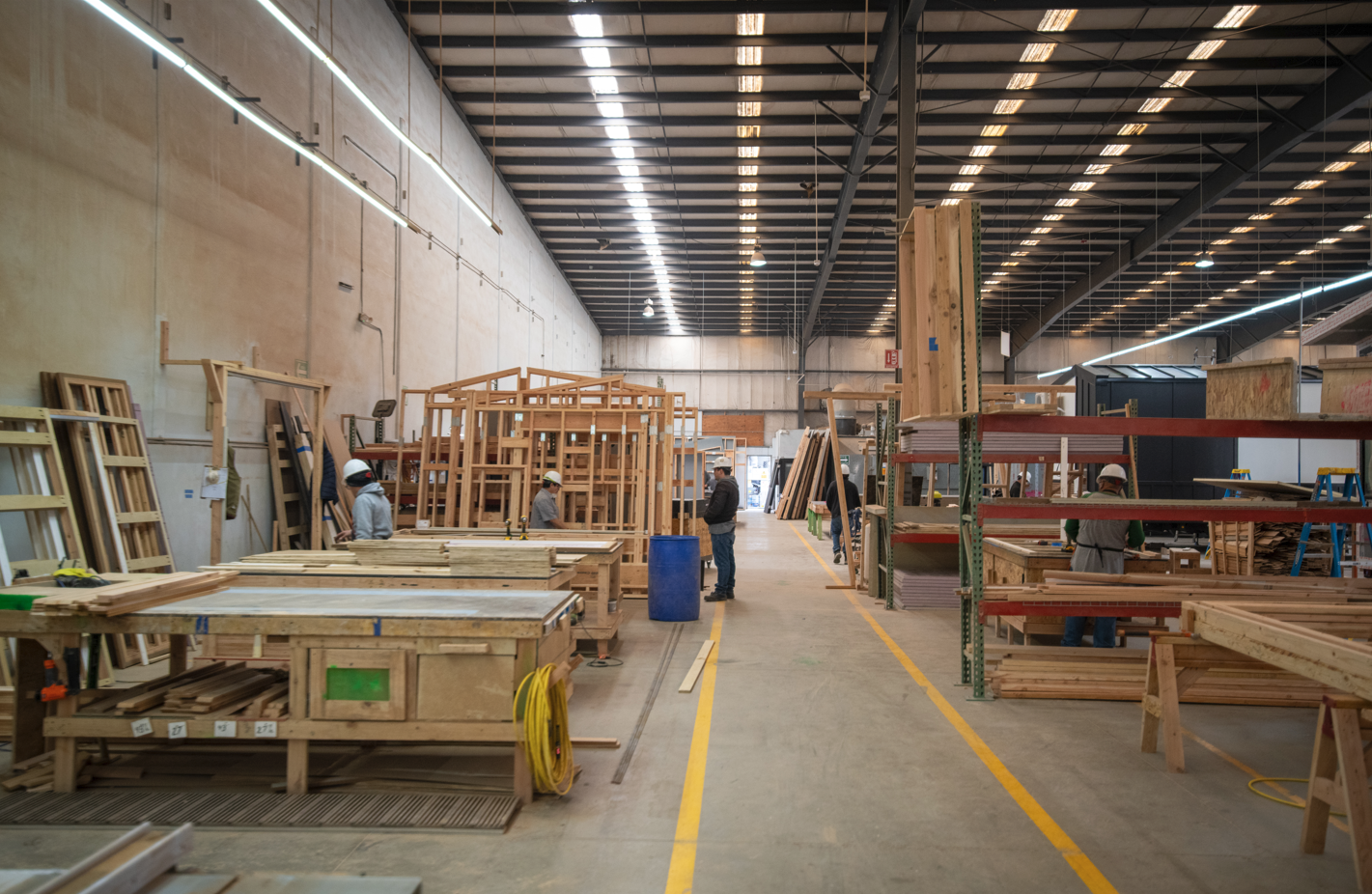 Behind the build at a Clever Tiny Homes factory