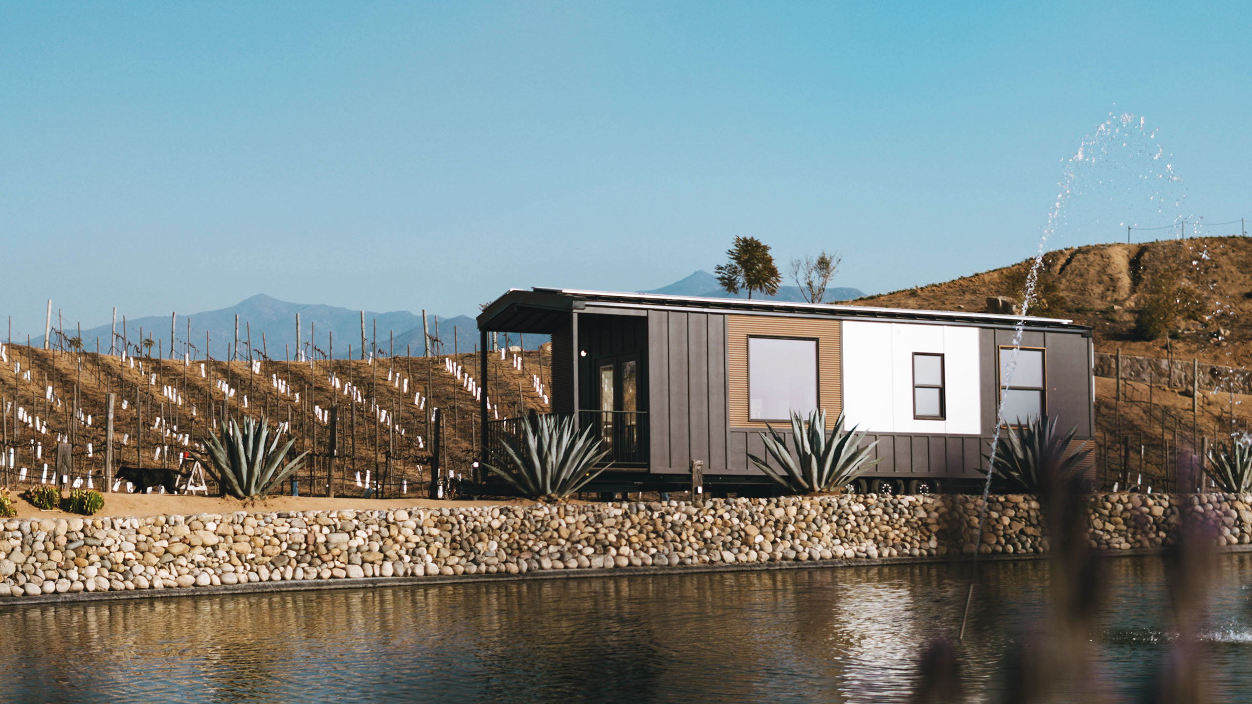 Exterior of a Clever 1-bedroom parked at a winery