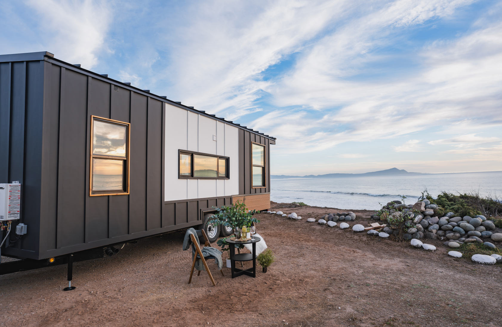 A modern tiny house on wheels (THOW) from Clever Tiny Homes