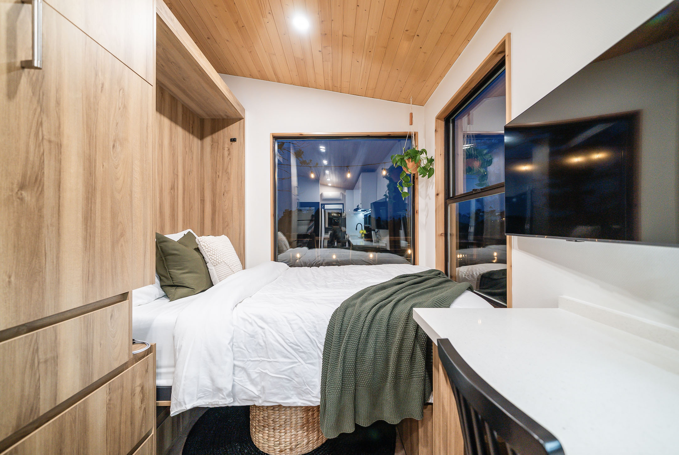 Interior of a Clever S with the murphy bed down