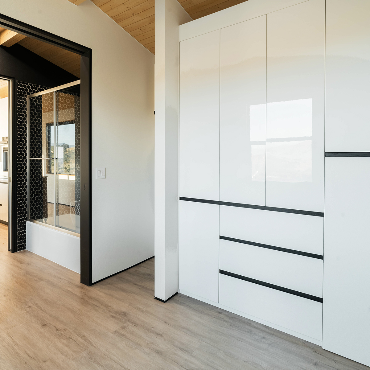 Legal tiny home on wheels from Clever Tiny Homes used as a full-time residence